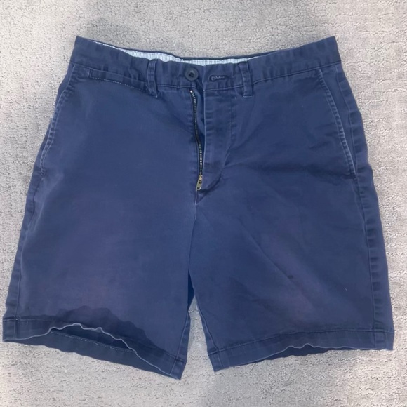 Merona Men's Flat Front Shorts Bundle- Navy and Cream size 28 - Picture 2 of 15